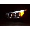 Headlights xenon angel eyes LED BMW 5 series E60 E61 03 04 black