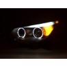 Headlight set Xenon Angel Eyes LED BMW 5 series E60 E61 05 08 black for right hand drive