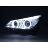 Headlights xenon angel eyes CCFL BMW 5er E60 E61 03 04 chrome