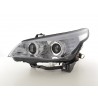 Headlights xenon angel eyes CCFL BMW 5er E60 E61 03 04 chrome