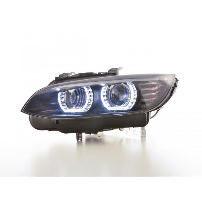 Headlight set Xenon Daylight LED daytime running lights BMW 3 series E92 E93 06 10 black