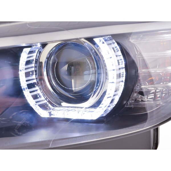 Headlight set Xenon Daylight LED daytime running lights BMW 3 series E92 E93 06 10 black