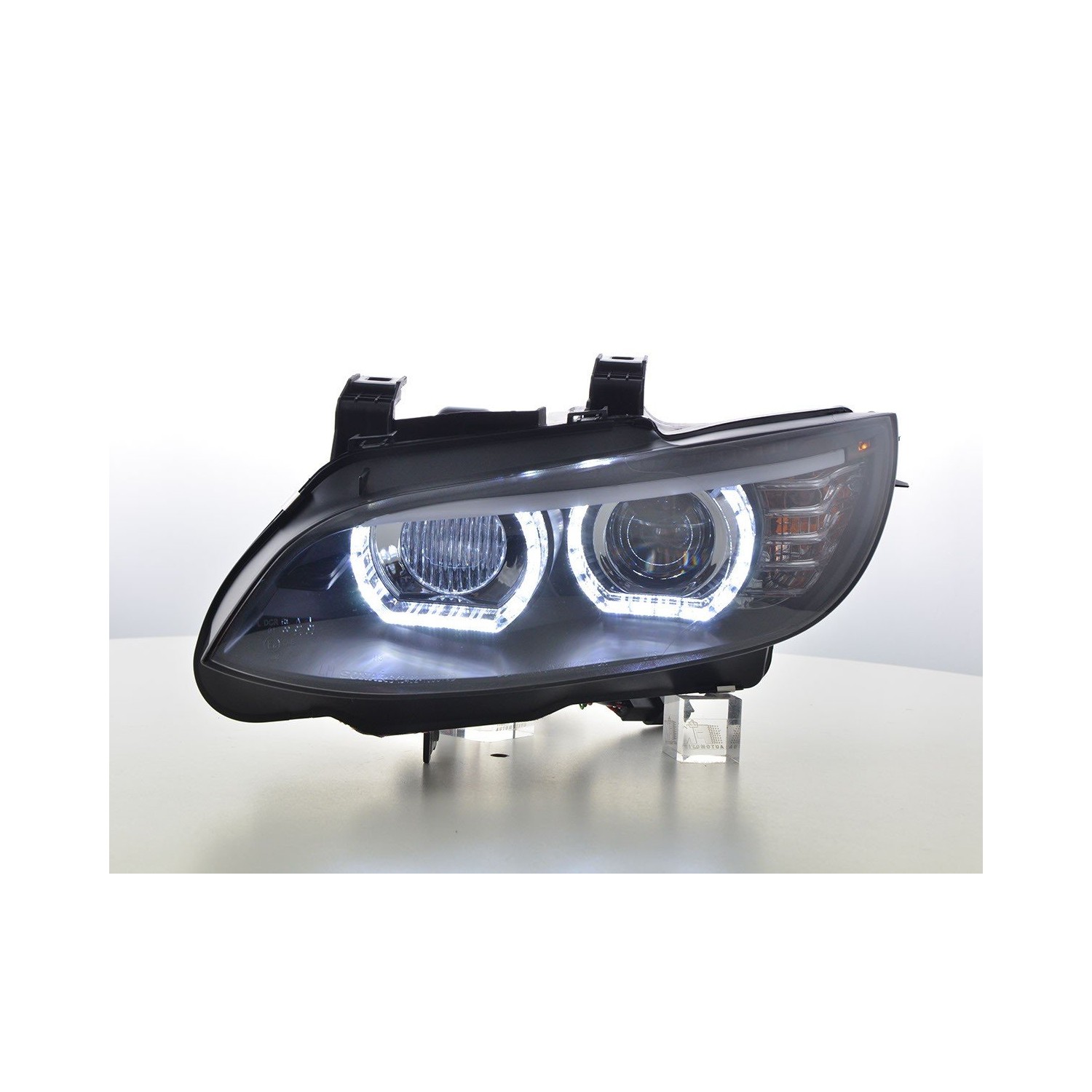 Headlight set Xenon Daylight LED daytime running lights BMW 3 series E92 E93 06 10 black