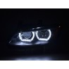 Headlight set Xenon Daylight LED daytime running lights BMW 3 series E92 E93 06 10 black