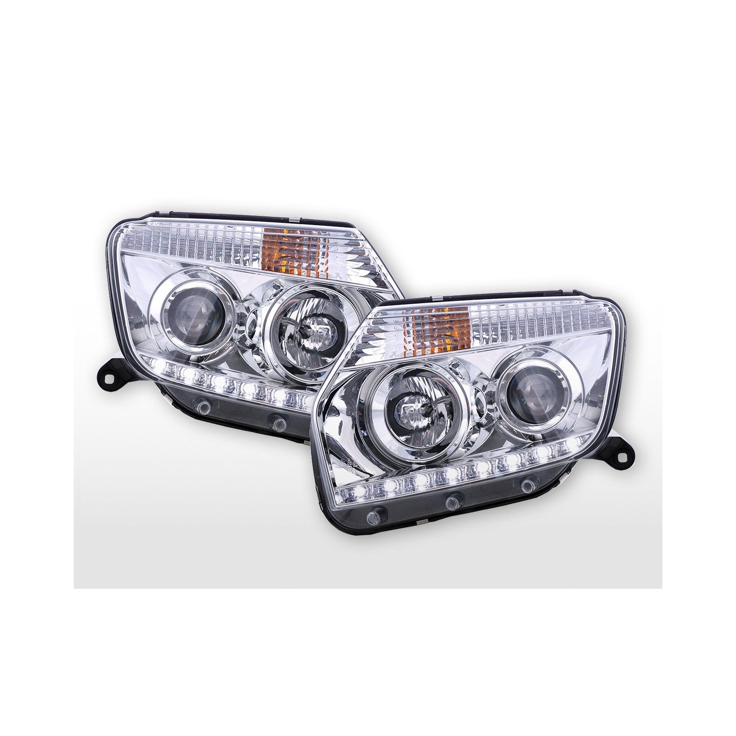 Headlight set Daylight LED daytime running lights Dacia Duster from 2014 chrome