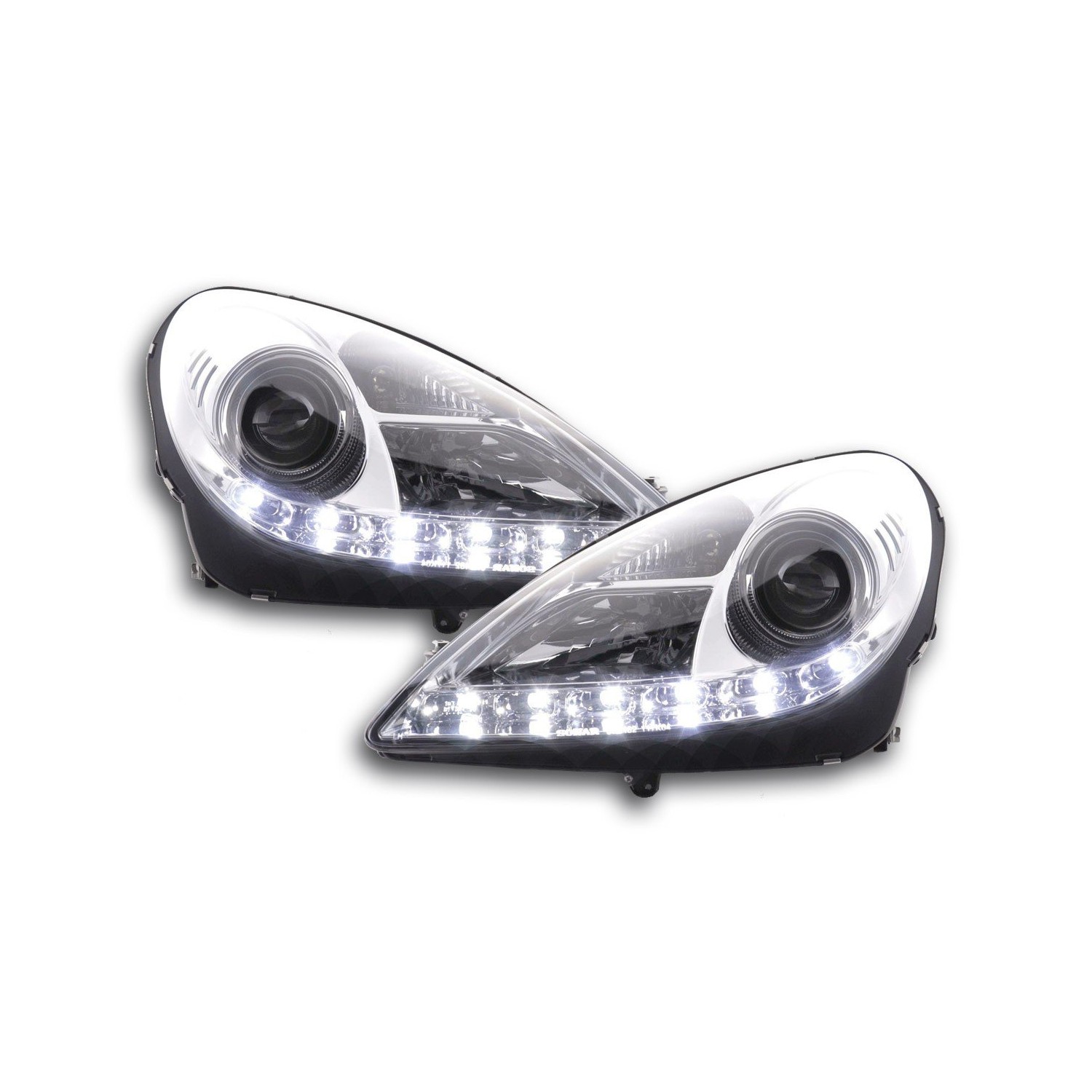 Daylight headlight LED DRL look Mercedes SLK 171 04 11 chrome