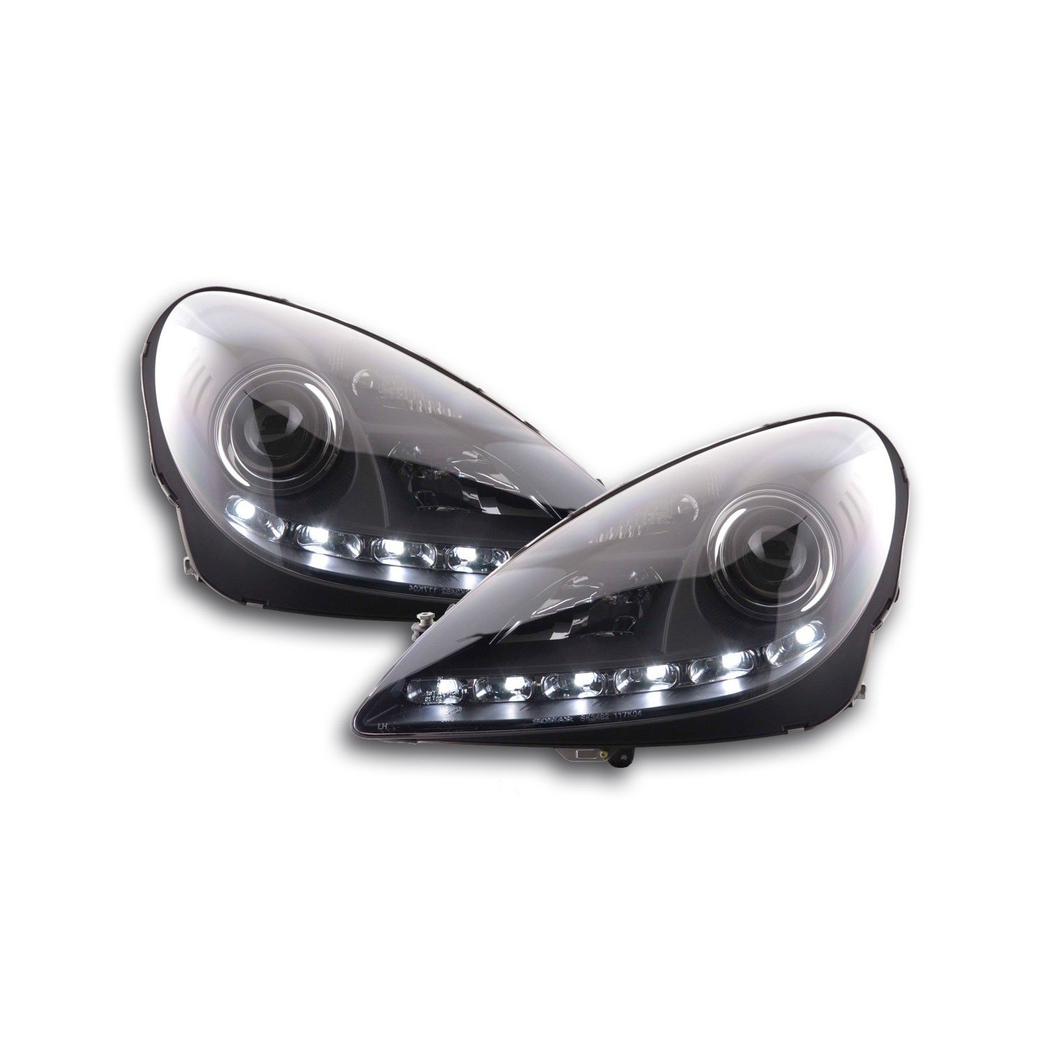 Daylight headlight LED daytime running lights Mercedes SLK R171 black
