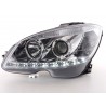 Daylight headlight LED DRL look Mercedes C Class type W204 07 10 chrome