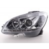 Daylight headlight LED DRL look Mercedes C Class type W204 07 10 chrome