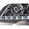 Daylight headlight LED DRL look Mercedes C Class type W204 07 10 chrome