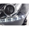 Daylight headlight LED DRL look Mercedes C Class type W204 07 10 chrome