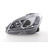 Daylight headlight LED DRL look Mercedes C Class W204 07 10 chrome