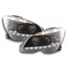 Daylight headlight LED DRL look Mercedes C Class W204 07 10 black