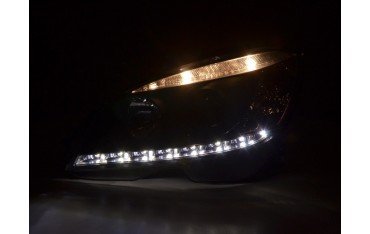 Daylight headlight LED DRL look Mercedes C Class W204 07 10 black