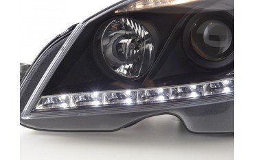 Daylight headlight LED DRL look Mercedes C Class W204 07 10 black