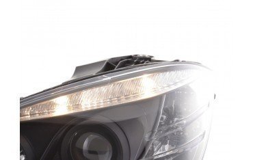 Daylight headlight LED DRL look Mercedes C Class W204 07 10 black
