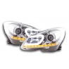 Daylight headlight LED DRL look Mercedes C Class W204 11 14 chrome