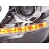 Daylight headlight LED DRL look Mercedes C Class W204 11 14 chrome