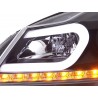 Daylight headlight LED DRL look Mercedes C Class W204 11 14 black