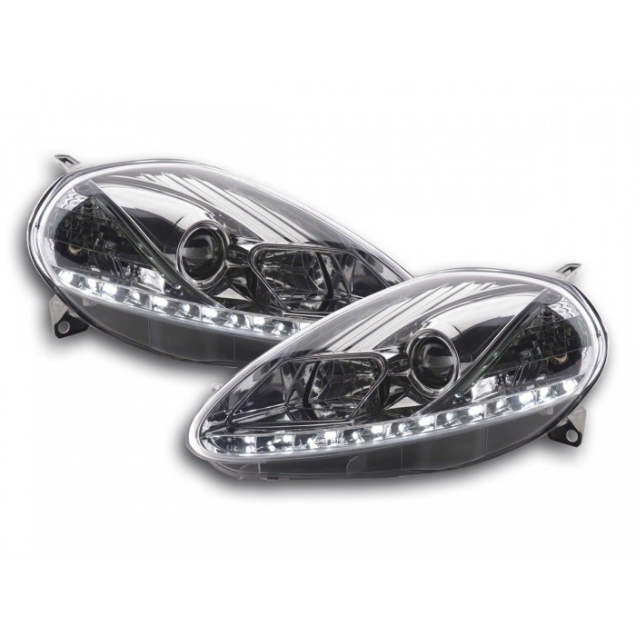 Daylight headlights LED daytime running lights Fiat Grande Punto 199 05 08 chrome