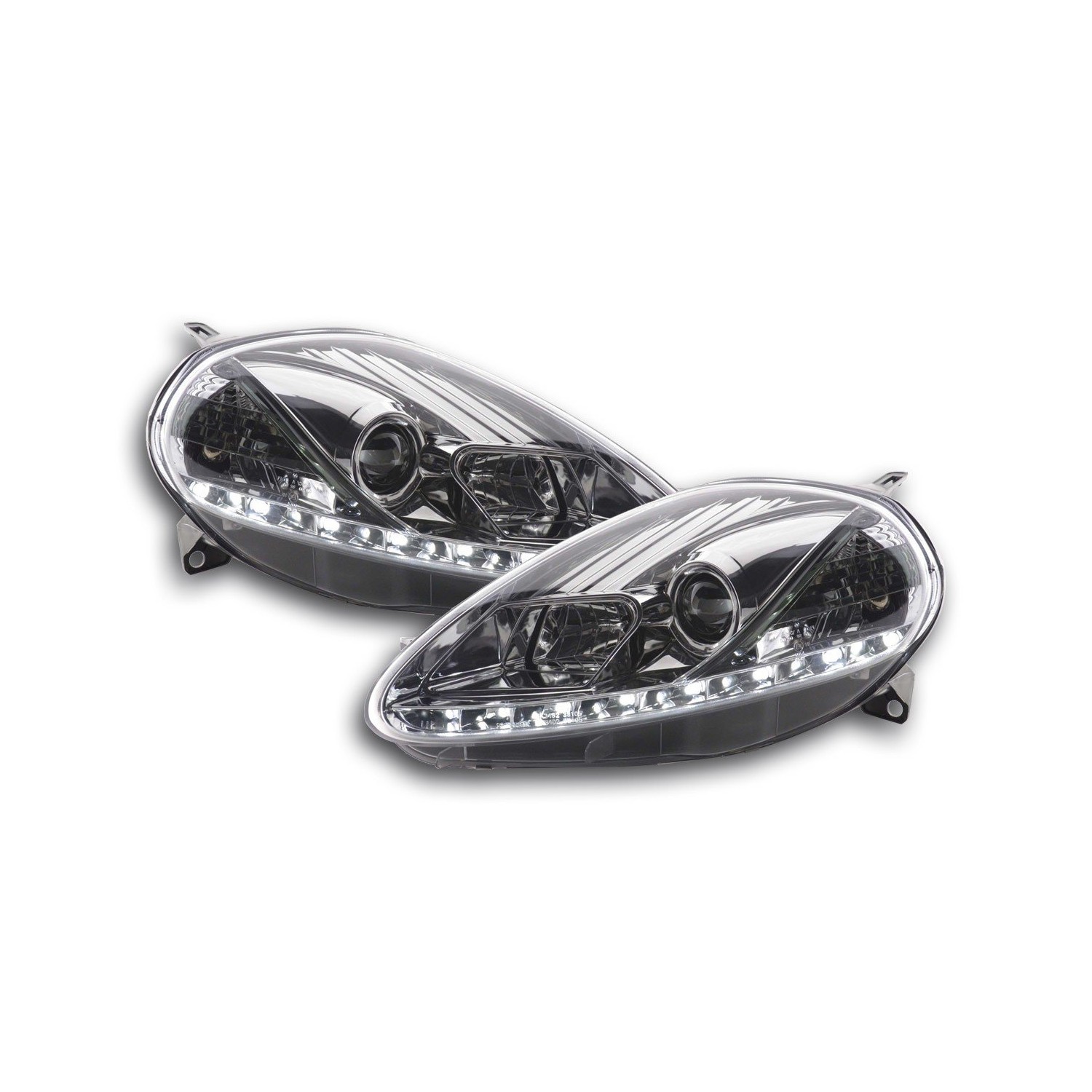 Daylight headlights LED daytime running lights Fiat Grande Punto 199 05 08 chrome