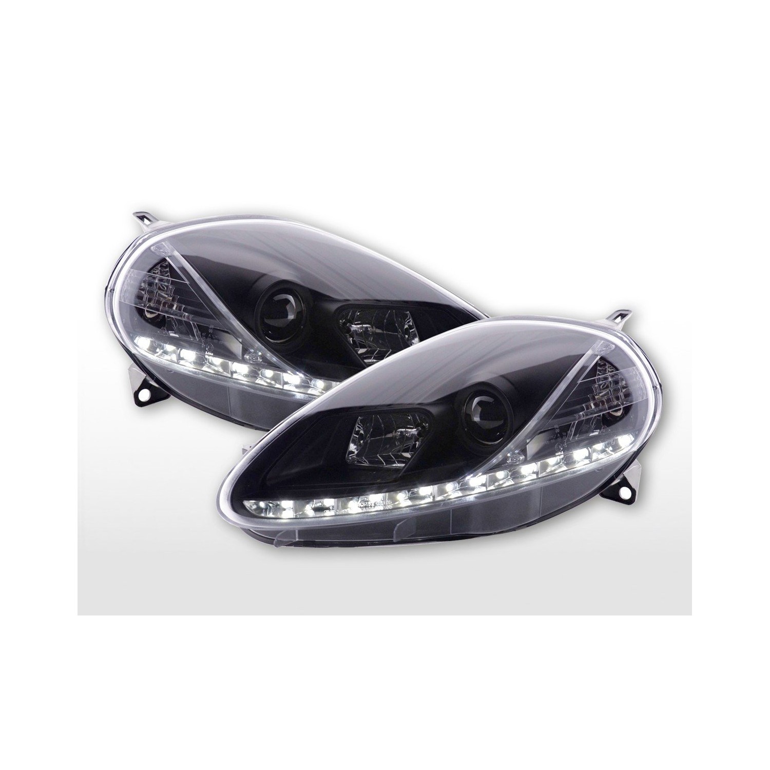 Daylight headlight LED daytime running lights Fiat Grande Punto 199 black