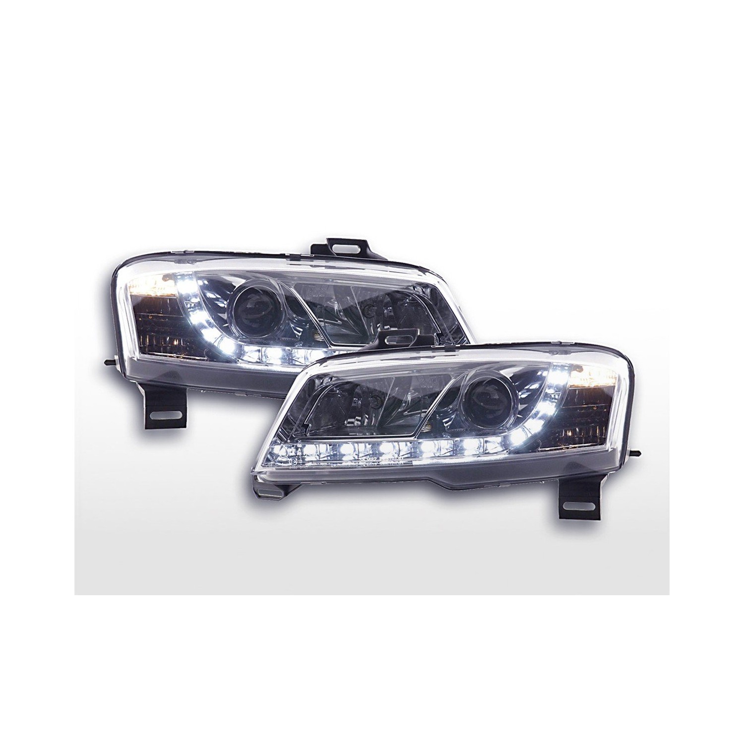 Daylight headlights LED daytime running lights Fiat Stilo 01 06 chrome