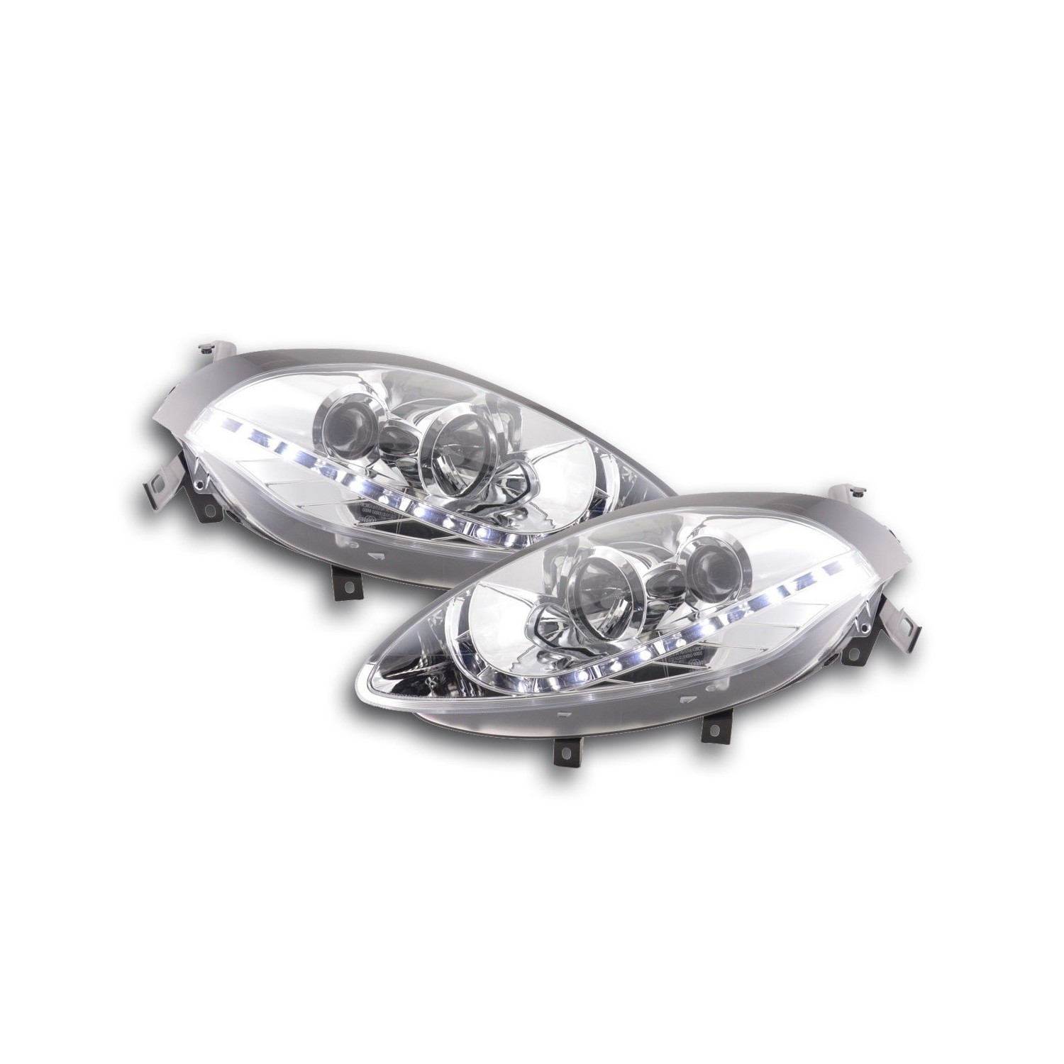 Daylight headlight LED DRL look Fiat Bravo type 198 07 chrome