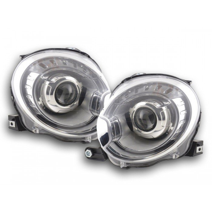 Headlights in xenon look Fiat 500 type 312 from 2010 chrome
