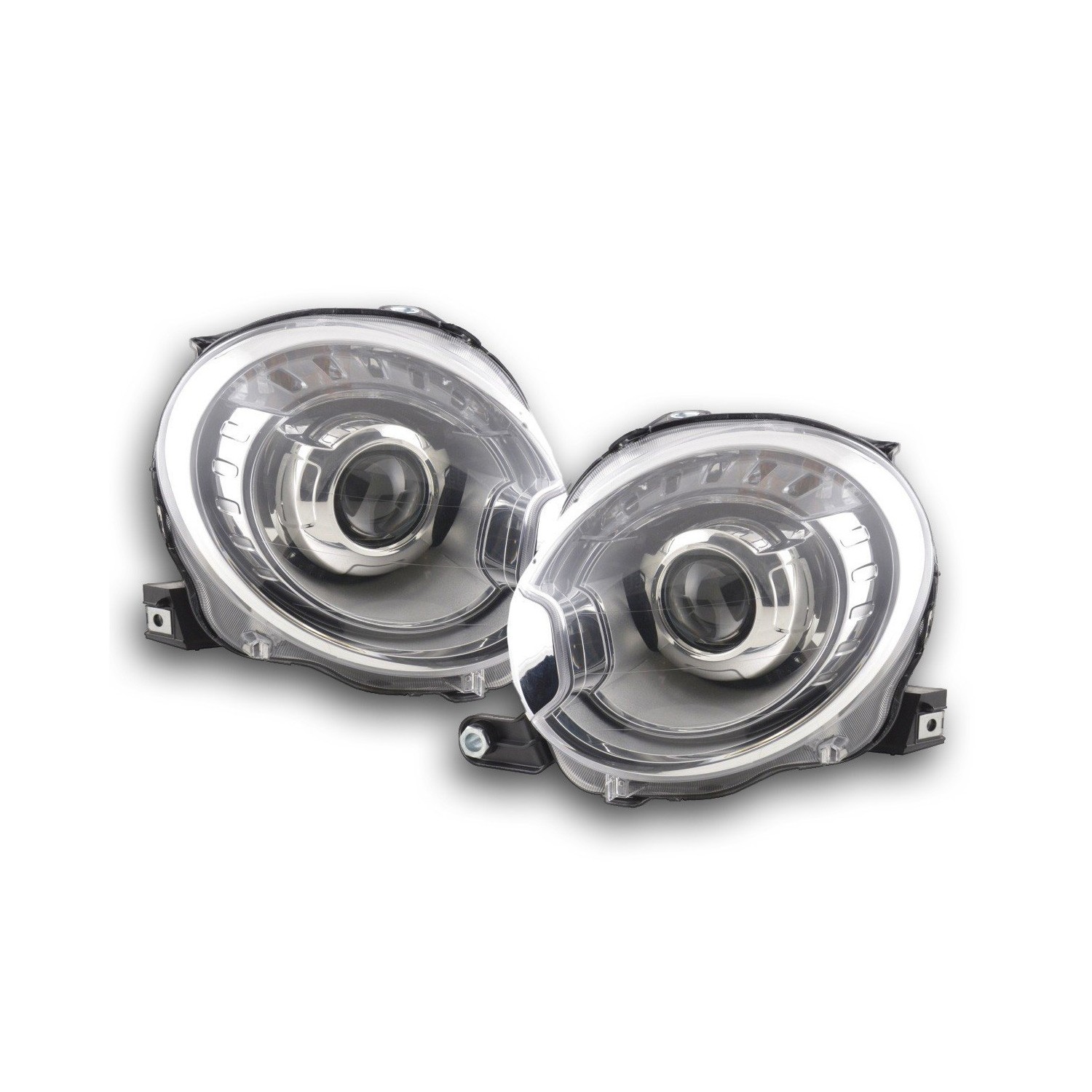 Headlights in xenon look Fiat 500 type 312 from 2010 chrome