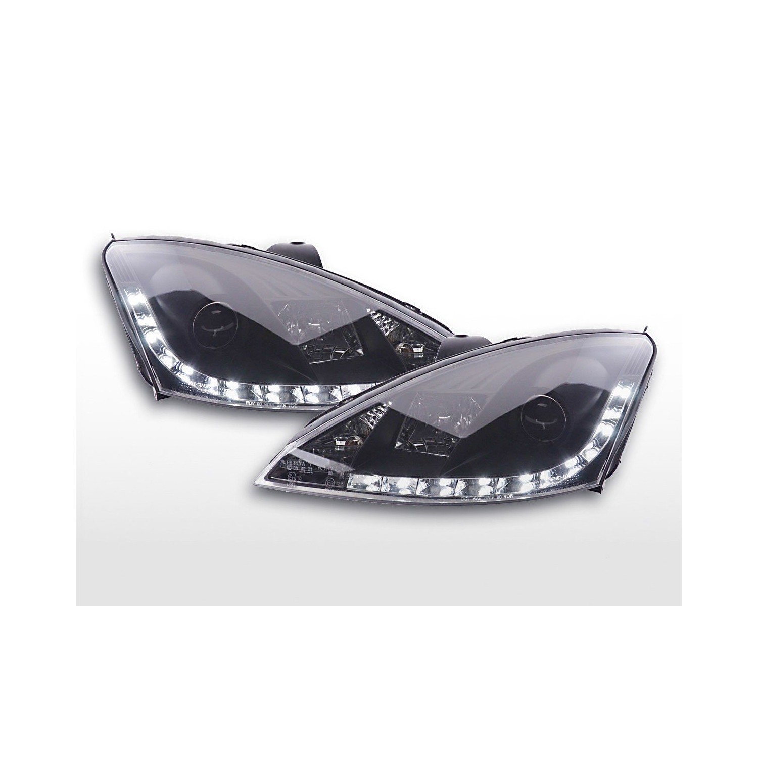 Daylight headlight LED daytime running lights Ford Focus 1 C170 black