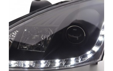 Daylight headlight LED daytime running lights Ford Focus 1 C170 black