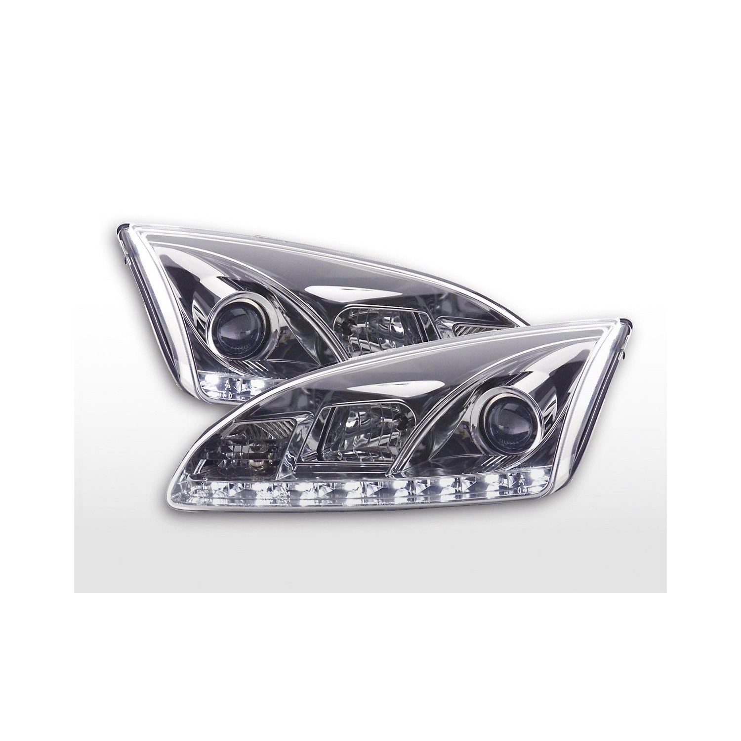 Daylight headlight LED daytime running lights Ford Focus 2 C307 chrome