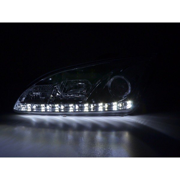Daylight headlight LED DRL look Ford Focus 4 5 door 05 08 chrome for right hand drive vehicles