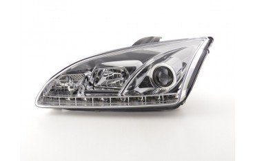 Daylight headlight LED DRL look Ford Focus 4 5 door 05 08 chrome for right hand drive vehicles