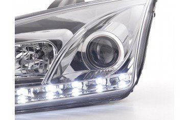 Daylight headlight LED DRL look Ford Focus 4 5 door 05 08 chrome for right hand drive vehicles