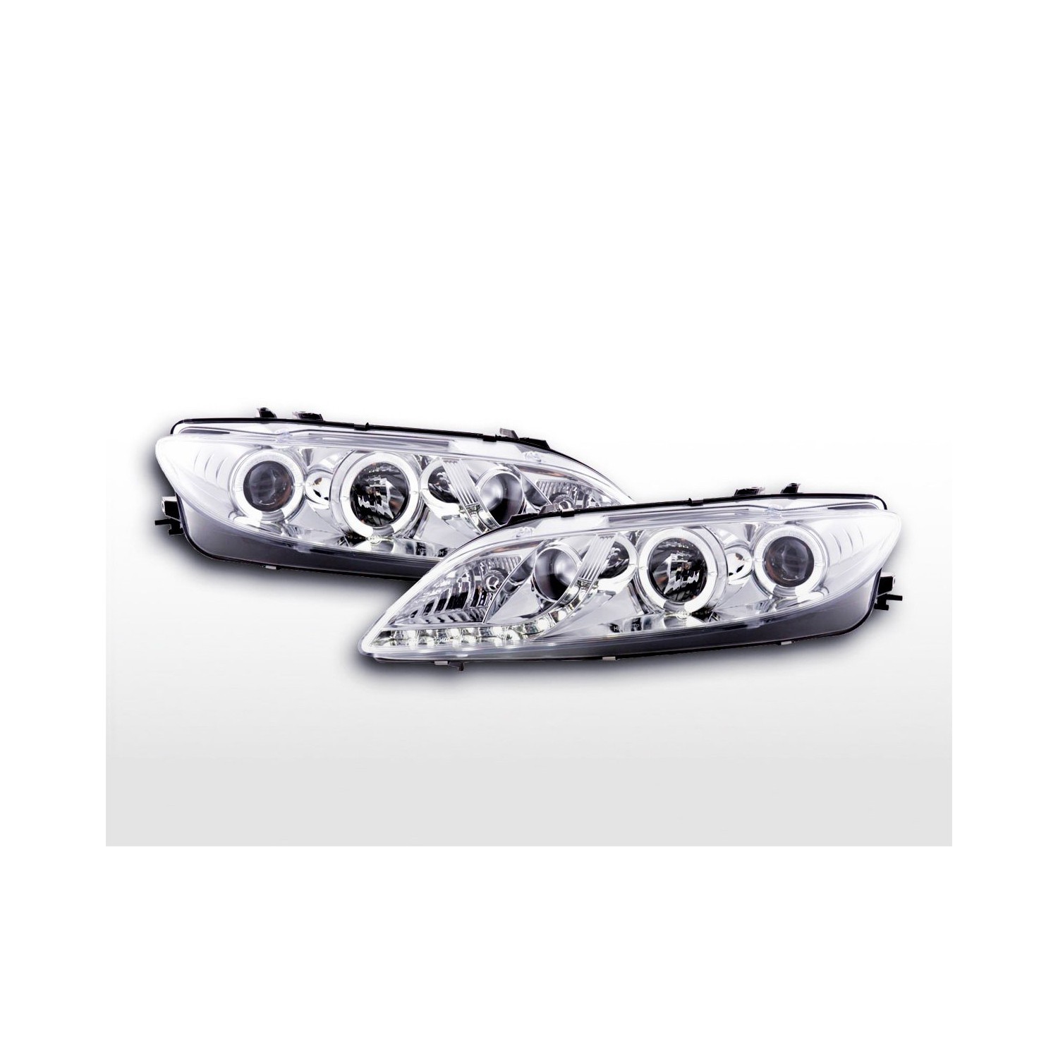 Daylight headlight LED DRL look Mazda 6 Limo 02 07 chrome