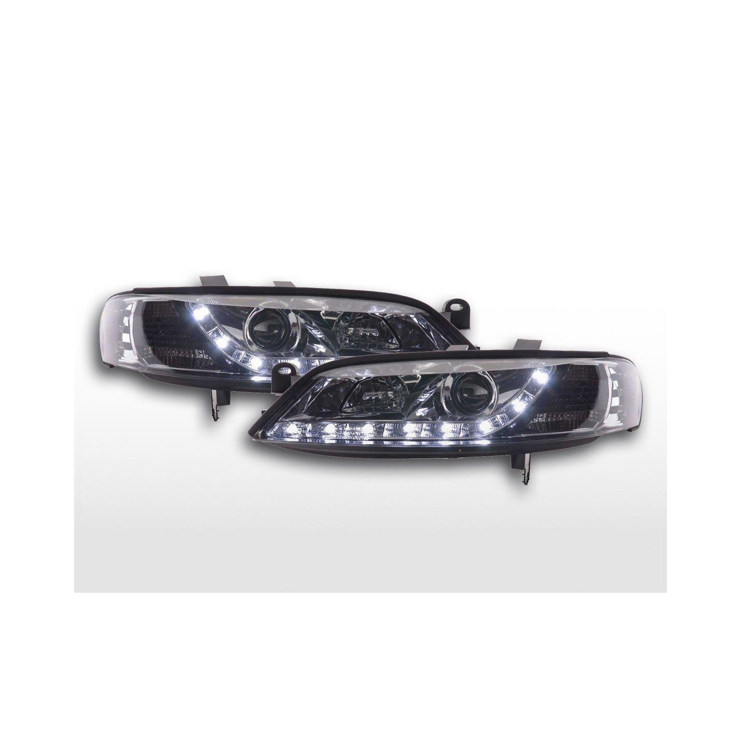 Daylight headlight LED daytime running lights Opel Vectra B 99 02 chrome