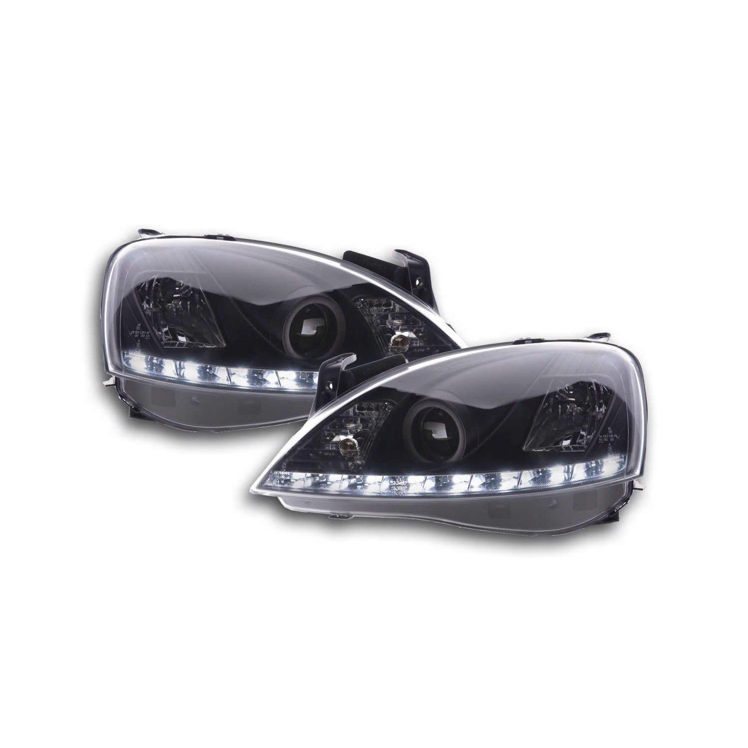 Daylight headlight LED daytime running lights Opel Corsa C 01 06 black