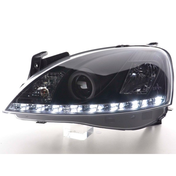 Daylight headlight LED daytime running lights Opel Corsa C 01 06 black