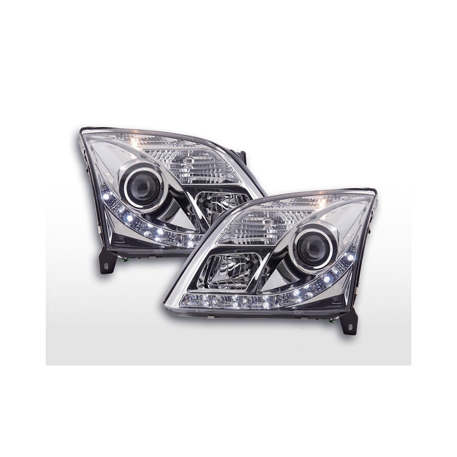 Daylight headlight LED DRL look Opel Vectra C 02 05 chrome