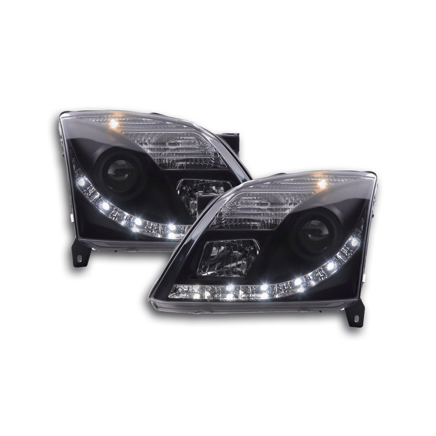 Daylight headlight LED DRL look Opel Vectra C 02 05 black
