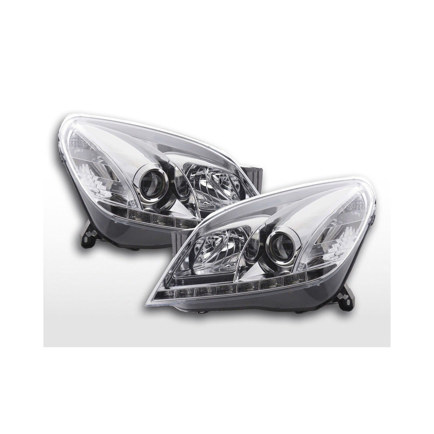 Daylight headlight LED daytime running lights Opel Astra H 2004 2009 chrome