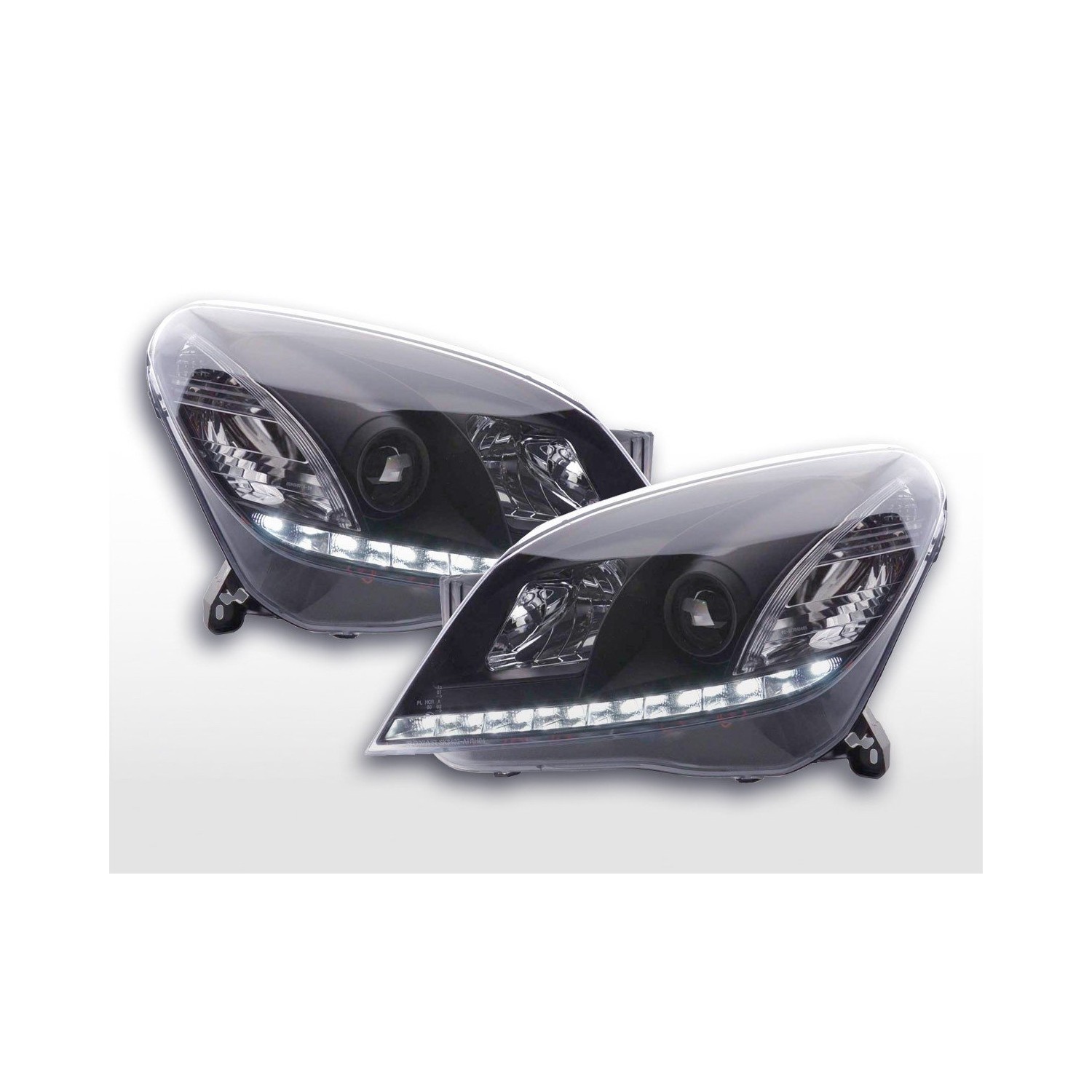 Daylight headlight LED daytime running lights Opel Astra H 2004 2009 black