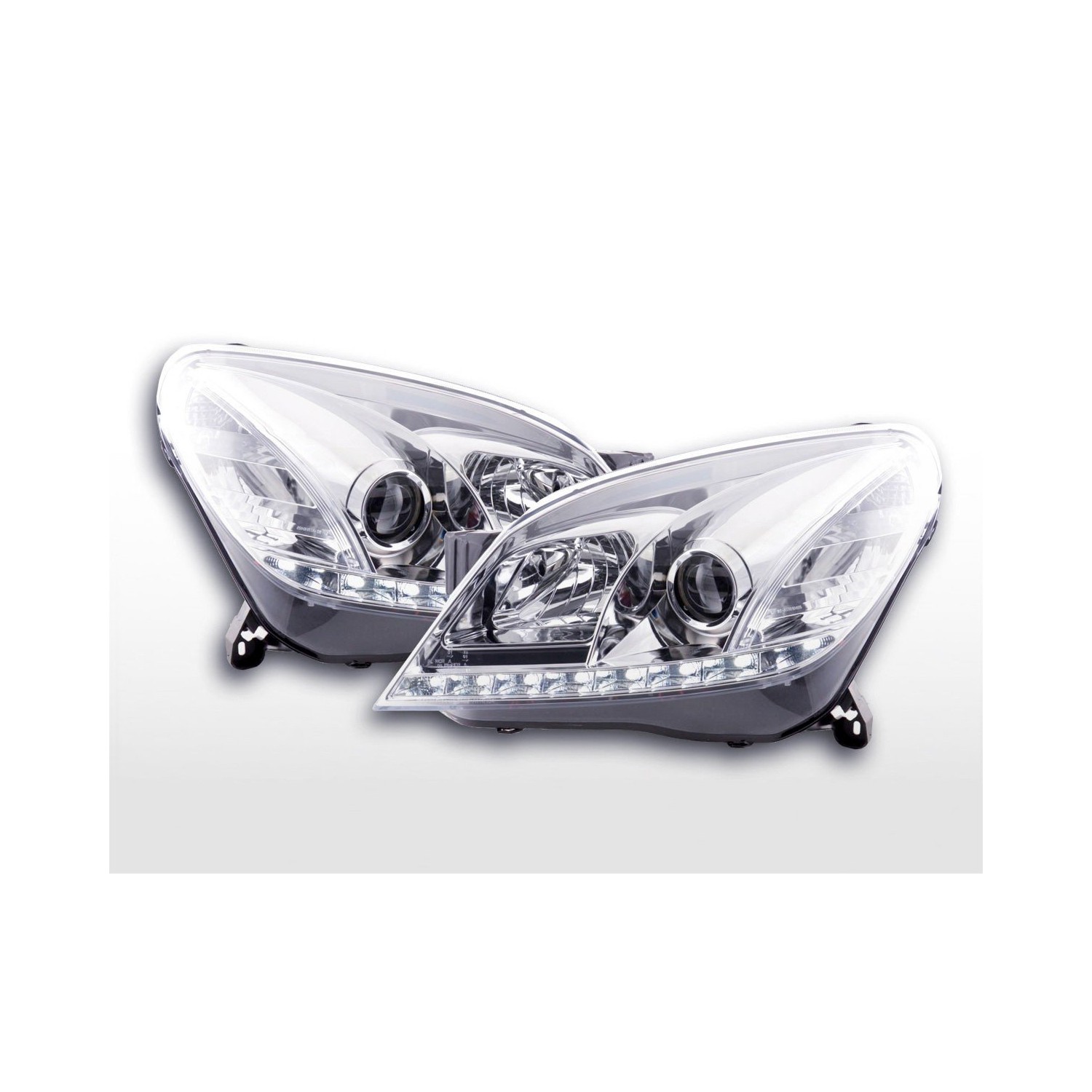 Daylight headlight LED daytime running light Opel Astra H 04 09 chrome