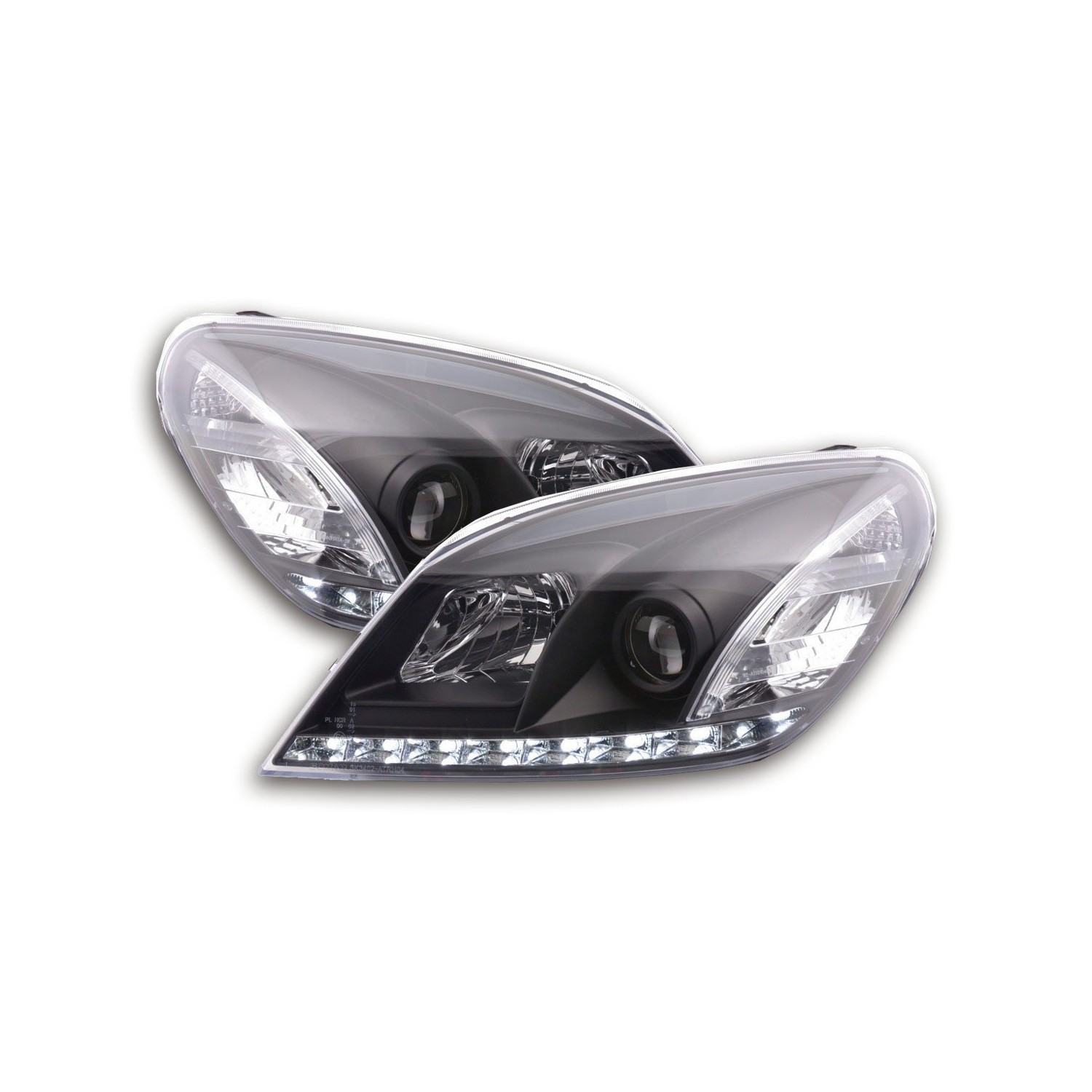 Daylight headlight LED daytime running lights Opel Astra H 04 09 black