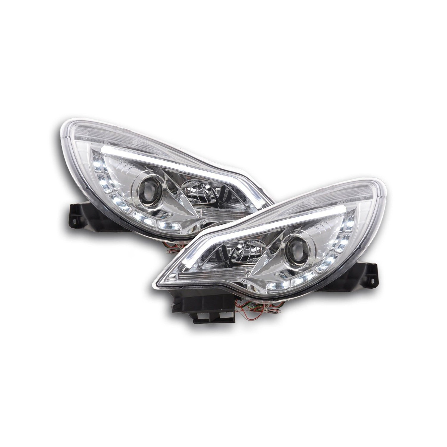 Daylight headlight LED daytime running lights Opel Corsa D from 2011 chrome