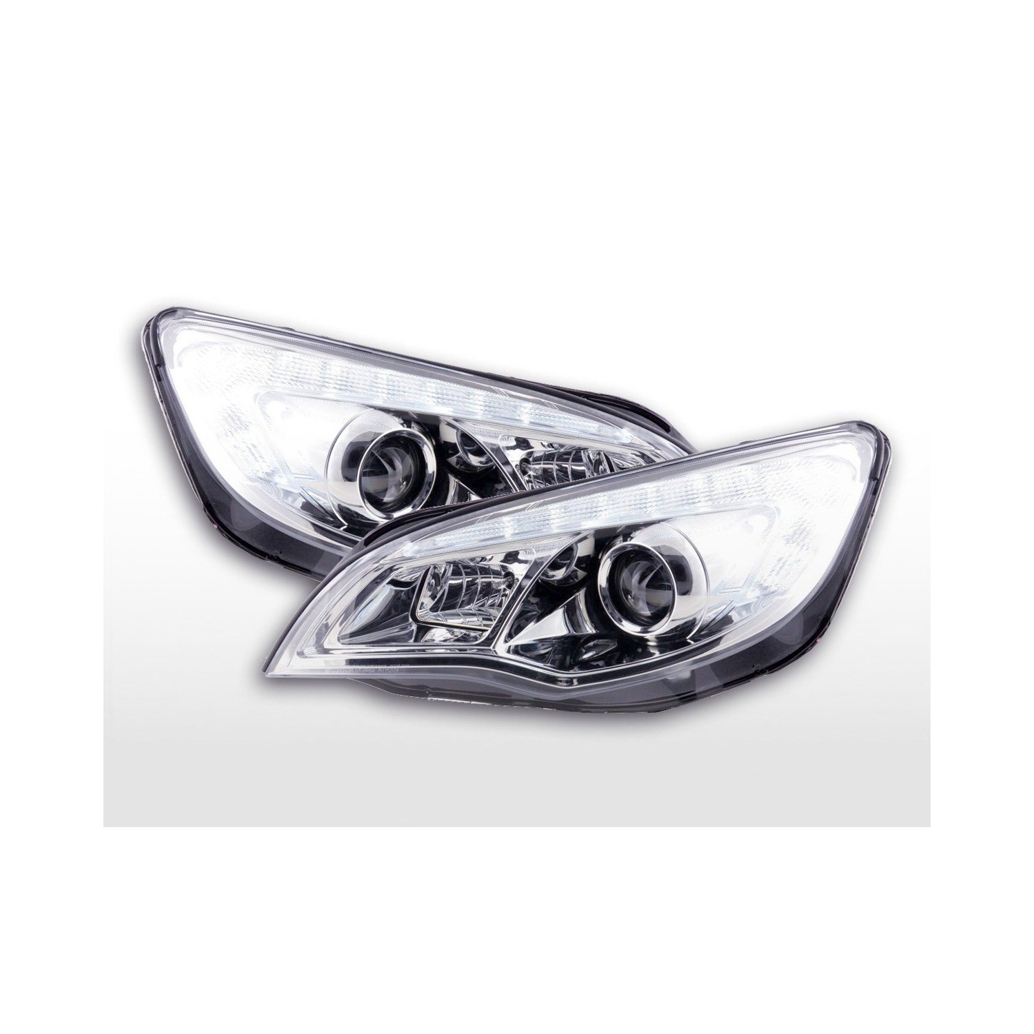 Headlight set Opel Astra J 5 door 2009 2012 chrome without engine