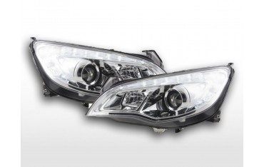 Headlight set Opel Astra J 5 door 2009 2012 chrome with engine