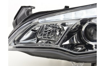 Headlight set Opel Astra J 5 door 2009 2012 chrome with engine